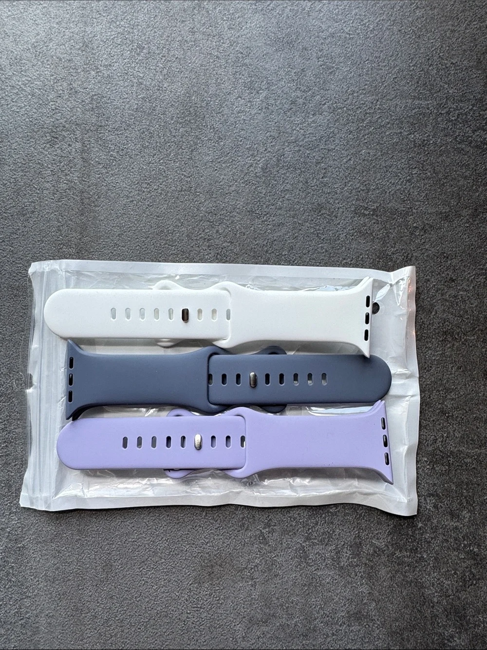 3 Apple Watch Bands - White, Dark Blue, & Lavender